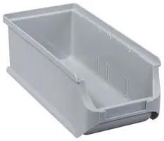 STACKABLE STORAGE BIN, 102X215X75MM, GRY 456234