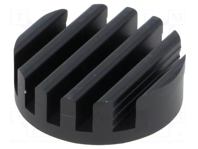 Heatsink; LED; Ø: 33mm; H: 10mm; 17.6K/W; black FISCHER ELEKTRONIK ICKLEDR33X10