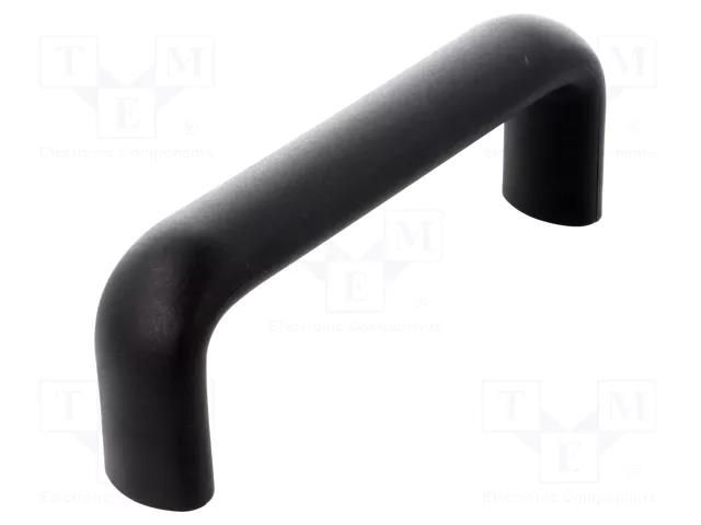 Holder; technopolymer PP; black; H: 53mm; L: 148mm; W: 26mm; handle ELESA+GANTER M.643/150B-M8