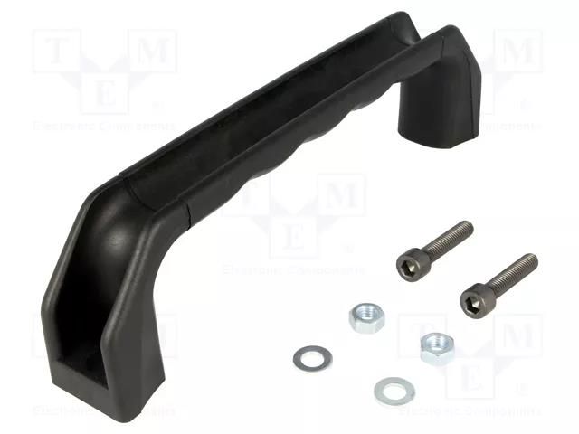 Holder; polypropylene; black; H: 52mm; L: 201.7mm; W: 30.4mm; handle MENTOR MR-3317.1180