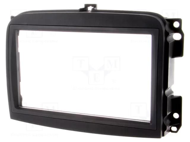Radio frame; Fiat; 2 DIN; black PER.PIC. RAM-40.452.2