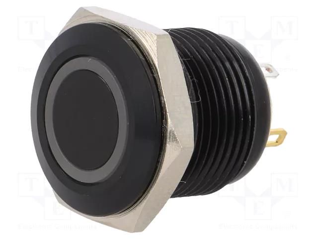 Switch: vandal resistant; Pos: 2; SPST-NO; 2A/36VDC; IP65; OFF-(ON) ONPOW V16-10R-12R-A