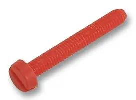 FIXING SCREW, PLASTIC, M3, 22MM, RED BSK 012890