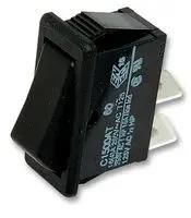 ROCKER SWITCH, SPST, BLACK C1500ATAAA