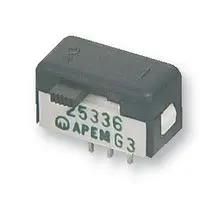 SLIDE SWITCH, DPDT, SIDE BUTTON 25546NA