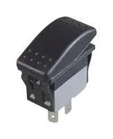 ROCKER SW, SPST-NO, 20A, 250VAC, PANEL MP-114ANN-NABB