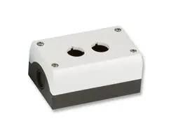 ENCLOSURE, PUSHBUTTON, 2HOLE, GREY M22-I2
