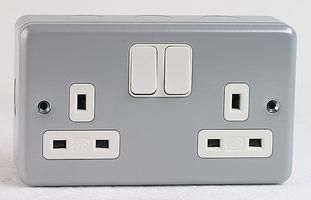 SOCKET, SURFACE, 13A, 2GANG K2946ALM