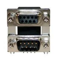 STACKED D-SUB CONN, DE, PLUG-RCPT, 9POS 178-009-313R571