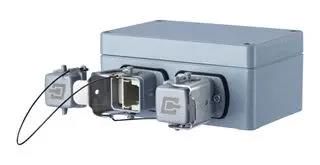 WALL OUTLET, 2 PORT, IP67, GREY 1401060320ME