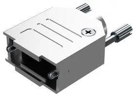 D SUB BACKSHELL, 180 DEG, SIZE DE D9000DTE50/AA