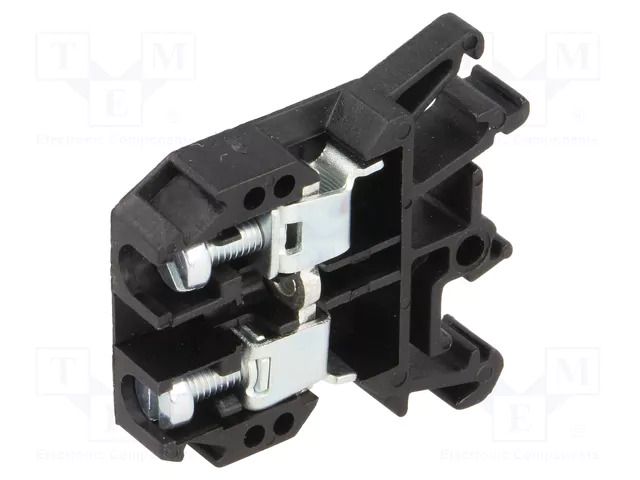 Splice terminal: rail; 57A; 690V; screw terminal; black; polyamide POKÓJ ZUG-G10-BK