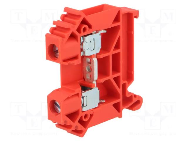 Splice terminal: rail; 41A; 1kV; screw terminal; red; polyamide POKÓJ ZUG-6-RD