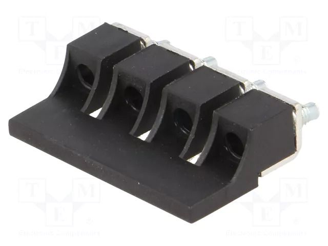 Screw bridge; black; ways: 4 POKÓJ ZKN-6-4-BK