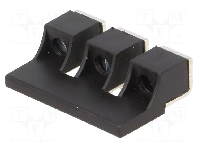 Screw bridge; black; ways: 3 POKÓJ ZKN-10-3-BK