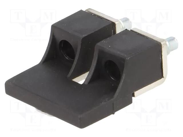 Screw bridge; black; ways: 2 POKÓJ ZKN-10-2-BK