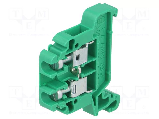 Splice terminal: rail; 32A; 690V; screw terminal; green; polyamide POKÓJ ZG-G4-GN