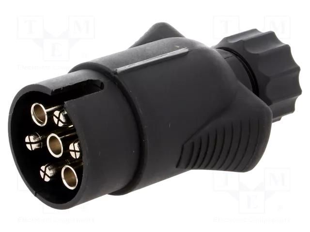 Connector: automotive; for towbars,for trailers; plug; 12VDC TESAT W12-T7-11NI