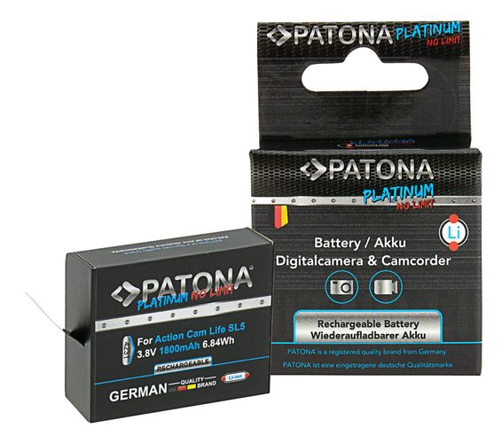 PATONA Platinum battery for PATONA Action Cam Life SL5, PATONA 4231 4055655253086