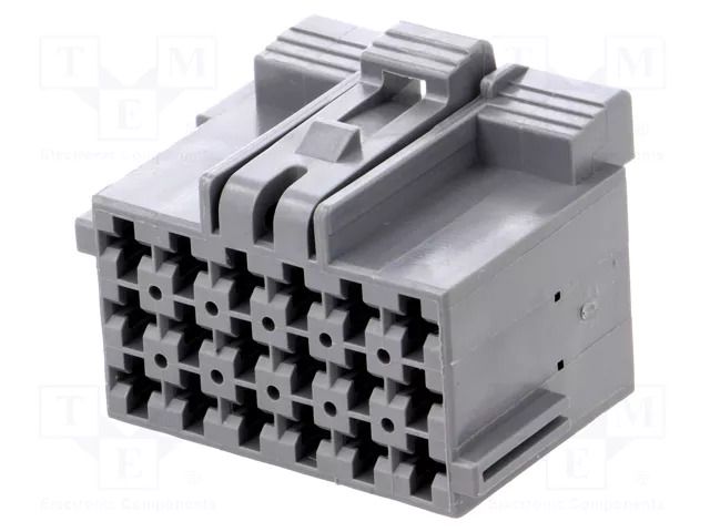 Connector: rectangular; plug; female; JPT; PIN: 18; for cable; grey TE Connectivity 1-967624-1