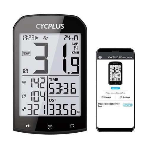 GPS bike computer Cycplus M1 - compatibile with Strava, Trainingpeaks etc., Cycplus M1