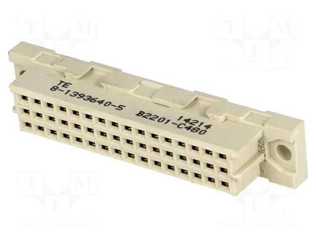 Connector: DIN 41612; plug; type C; female; PIN: 48; a+b+c; THT TE Connectivity 8-1393640-5