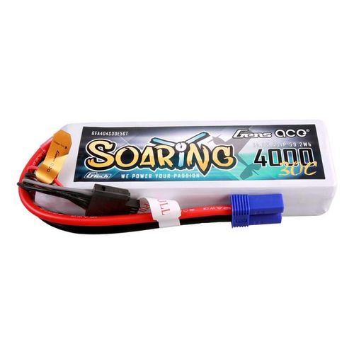 Gens ace G-Tech Soaring 4000mAh 14.8V 30C 4S1P Lipo Battery, Gens ace GEA404S30E5GT