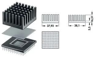 HEAT SINK, PGA, 9.2┬░C/W ICK PGA 15 X15