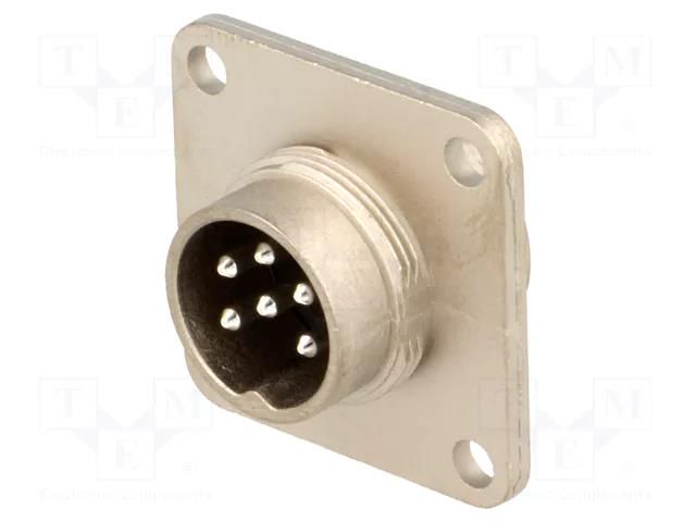Connector: M16; socket; male; PIN: 6; 5A; 300V; C091D; soldering AMPHENOL C091-31S0061002