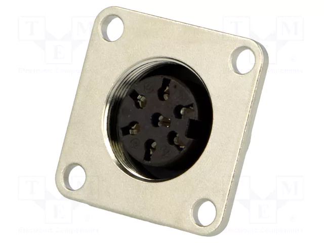 Connector: M16; socket; female; PIN: 7; 5A; 100V; C091D; soldering AMPHENOL C091-31T0071002