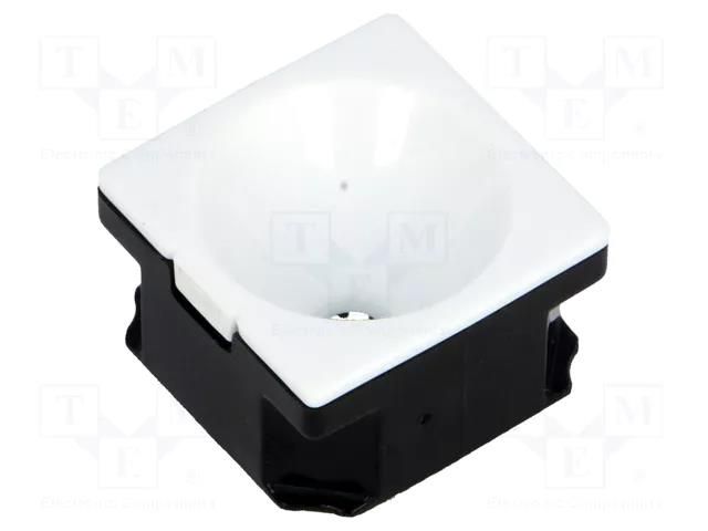 LED lens; square; transparent; LED CREE,LED SEOUL; 71°; H: 13.1mm LEDIL CA11525