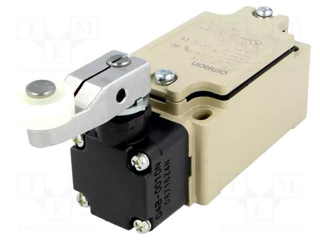 Limit switch; lever R 31,5mm, plastic roller Ø17,5mm; NO + NC OMRON D4B-4111N