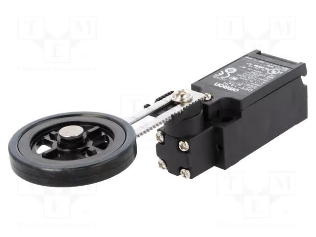 Limit switch; adjustable lever R 25-89mm, rubber rollerØ50mm OMRON D4N-1A2H
