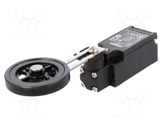 Limit switch; adjustable lever R 25-89mm, rubber rollerØ50mm OMRON D4N-1A2H