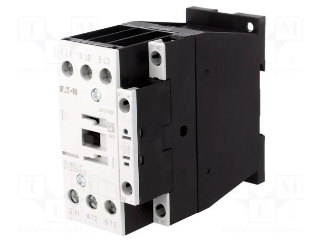 Contactor: 3-pole; NO x3; Auxiliary contacts: NC; 24VDC; 25A; 690V EATON ELECTRIC DILM25-01-24VDC