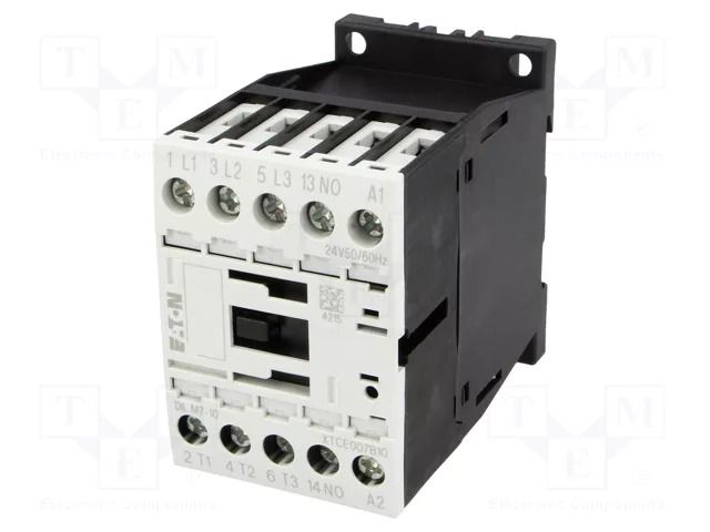 Contactor: 3-pole; NO x3; Auxiliary contacts: NO; 24VAC; 7A; DILM7 EATON ELECTRIC DILM7-10-24VAC