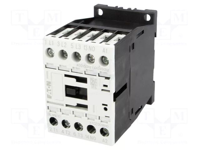 Contactor: 3-pole; NO x3; Auxiliary contacts: NO; 400VAC; 9A; DILM9 EATON ELECTRIC DILM9-10-400VAC