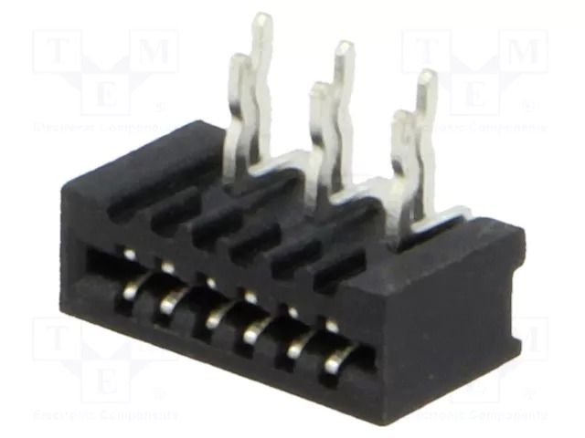 Connector: FFC/FPC; THT; PIN: 6; Contacts: copper; tinned; 1mm; 20mΩ CONNFLY DS1020-04-06BRT1