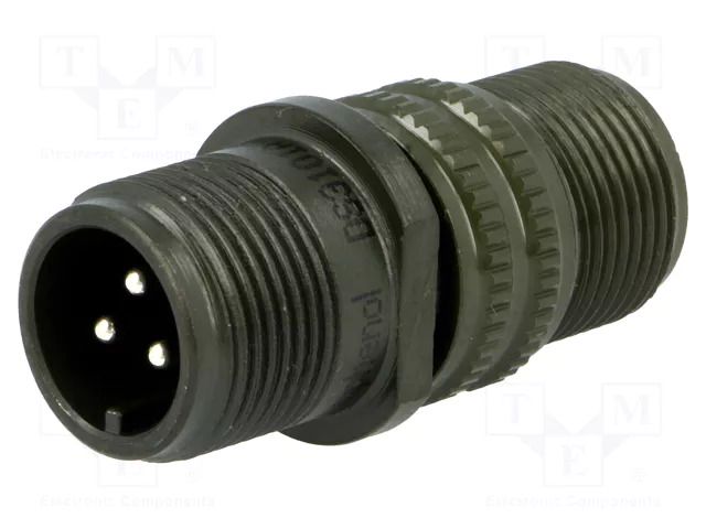 Connector: circular; plug; for cable; PIN: 3; male; soldering; MS/DS AMPHENOL DS3101A10SL-3P
