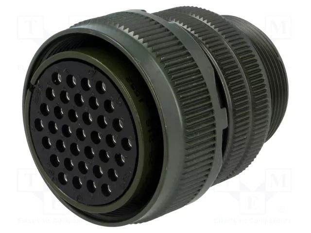 Connector: circular; plug; for cable; PIN: 37; female; soldering AMPHENOL DS3106A28-21S