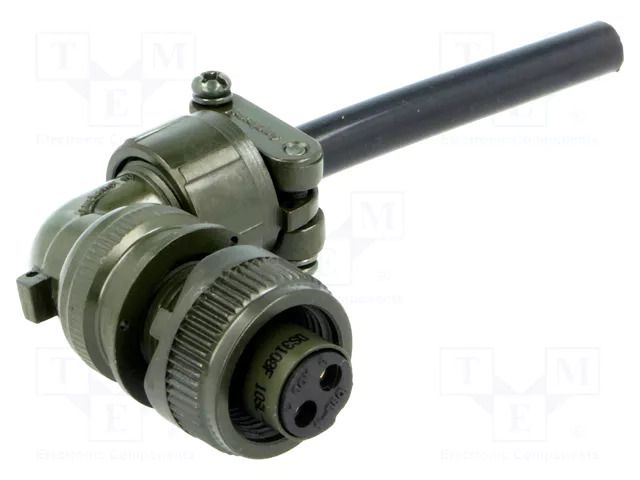 Connector: circular; plug; for cable; PIN: 2; female; soldering AMPHENOL DS3108F-10SL-4S