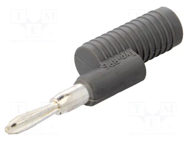 Connector: 4mm banana; plug; grey; non-insulated PHOENIX CONTACT RPS0201647
