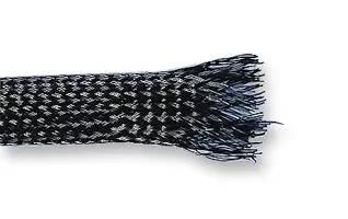 SLEEVING, BRAID, 12MM, BLACK, 5M PETBK12BG5