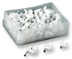 CABLE CLIP, POLYETHYLENE, 5MM, WHITE ROUND 5.0MM WHITE