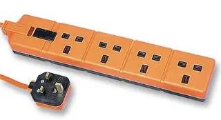 POWER OUTLET STRIP, 4 OUTLET, 2M, 240V EXS13/42 ORANGE