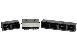 CAT5 RJ45 MODULAR JACK, 8 POSITION, 4 PORT RJSSE-5381-04
