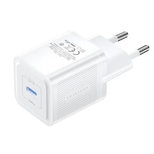 Wall charger, Vention, FEPW0-EU, USB-C, 20W, GaN (white), Vention FEPW0-EU