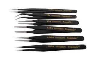 TWEEZER SET, 6PC, STAINLESS STEEL JS-555T
