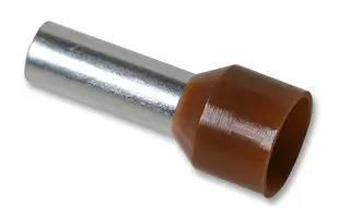 FERRULE, 8AWG, 22MM, NYLON, BROWN, PK100 E10-12-BROWN