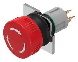 E-STOP SWITCH, SPST-NC, 0.1A, 42V, PANEL 51-256.026